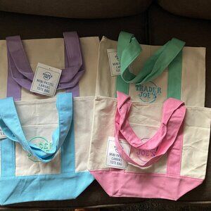 Trader Joe's Mini Canvas Tote Bags